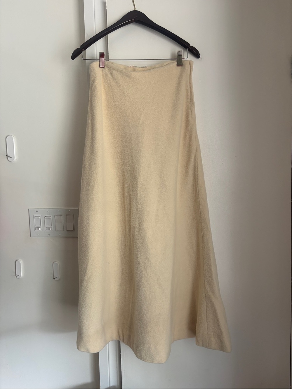 Vintage Cream A-Line Midi Skirt - Picture 1 of 11